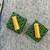 Green handloom fabric long necklace