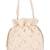 White pearl embroidered silk potli bag