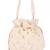 White pearl embroidered silk potli bag