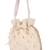 White pearl embroidered silk potli bag
