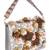 Multicolor sequin embroidered silk clutch