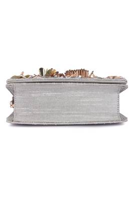 Multicolor sequin embroidered silk clutch 5