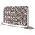 Multicolor beads embroidered leather clutch