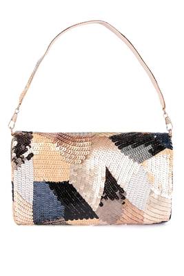 Multicolor sequin embroidered silk clutch 4