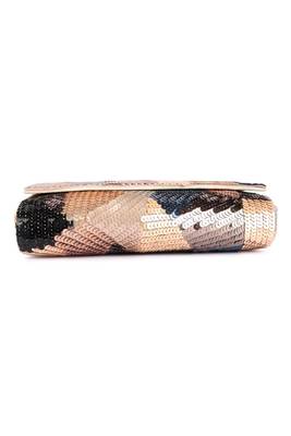 Multicolor sequin embroidered silk clutch 5