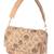 Gold sequin embroidered silk clutch