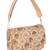 Gold sequin embroidered silk clutch