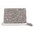 Silver embroidered silk clutch