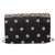 Silver embroidered silk clutch