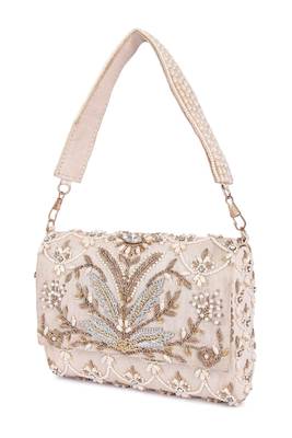 Multicolor embroidered silk clutch 2