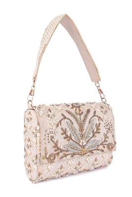 Multicolor embroidered silk clutch 3