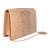 Gold beads embroidered silk clutch