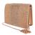 Gold beads embroidered silk clutch