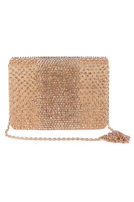 Gold beads embroidered silk clutch 3