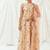 Multicolor printed organza anarkali