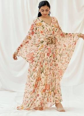 Multicolor printed georgette kaftan 2