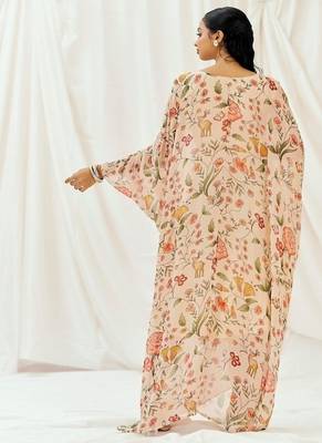 Multicolor printed georgette kaftan 4