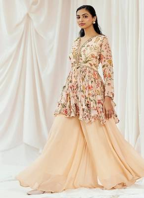 Multicolor printed georgette co ord set 2