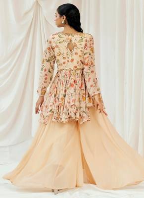 Multicolor printed georgette co ord set 3