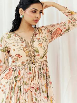 Multicolor printed georgette co ord set 4