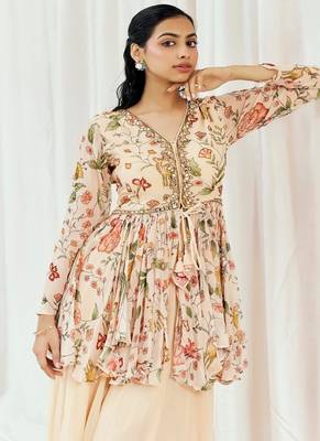 Multicolor printed georgette co ord set 5