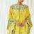 Yellow printed crepe kaftan