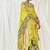 Yellow printed crepe kaftan