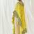 Yellow printed crepe kaftan