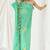 Turquoise blue printed crepe kaftan