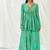 Turquoise blue printed crepe co ord set