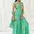 Turquoise blue printed crepe sharara