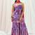 Violet embroidered georgette sharara