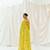 Yellow plain georgette anarkali