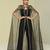 Black plain silk cape set