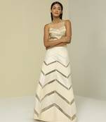 White plain silk jacket set