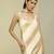 White & gold plain silk short dress