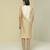 White & gold plain silk short dress