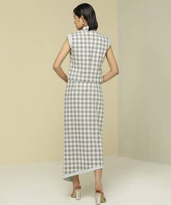 White printed cotton jacket set 2