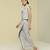 White printed cotton jacket set