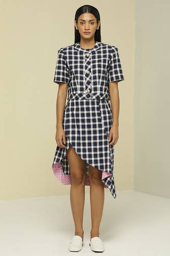 Blue printed cotton co ord set