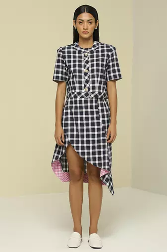 Blue printed cotton co ord set
