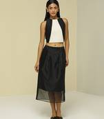 Black plain silk co ord set