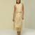 Beige plain silk co ord set