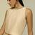 Beige plain silk co ord set