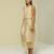 Beige plain silk co ord set