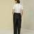 White plain silk co ord set