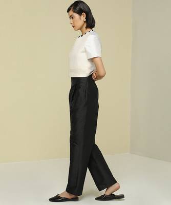White plain silk co ord set 3