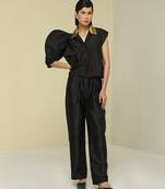 Gold plain silk co ord set