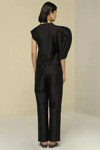 Gold plain silk co ord set