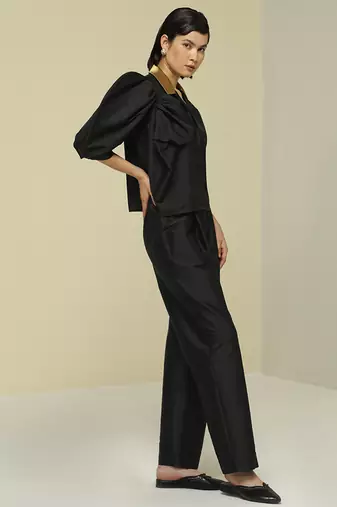 Gold plain silk co ord set